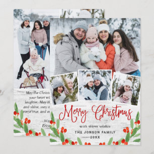 7 FOTO Weihnachten Rustikale Birch Bark Gruß