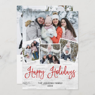 7 FOTO Weihnachten Rustikale Birch Bark Gruß