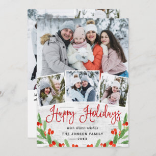 7 FOTO Weihnachten Rustikale Birch Bark Gruß