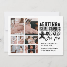 7 Foto Weihnachtskekse für 2 Schwangerschaften Feiertagskarte