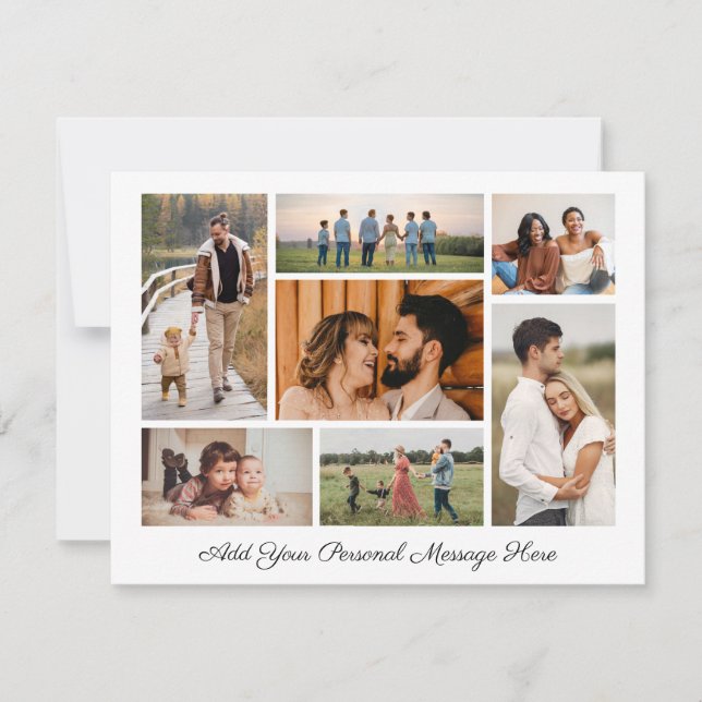 7 FotoCollage Ihre eigene Grußkarte hinzufügen Karte (Vorderseite)