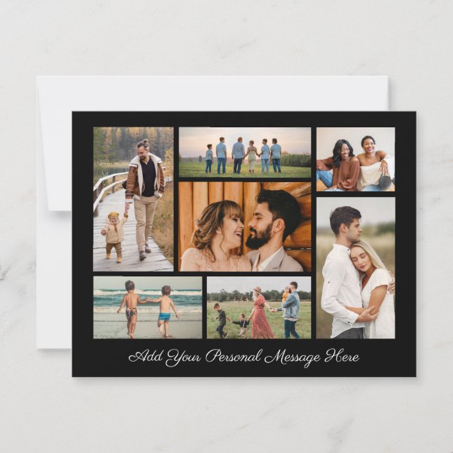 7 FotoCollage Ihre eigene Grußkarte hinzufügen Karte (Vorderseite)