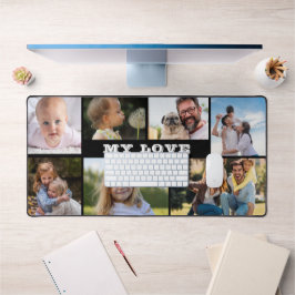 7 FotoCollage und benutzerdefiniertes Monogramm fü Schreibtischunterlage