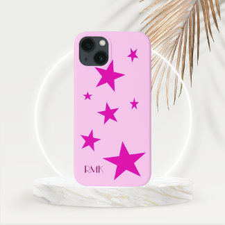 7 Fuchsienstars und Personalisierter rosa Text Case-Mate iPhone Hülle