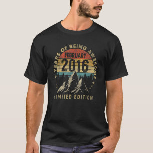 7. Geburtstag 7 Jahr alt Februar 2016 T-Shirt