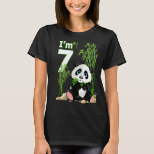 7. Geburtstag 7 Jahre altes Party Tier Panda 8 T-Shirt