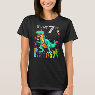 7. Geburtstag 7 Jahre Junge Dino Rex Dinosaurier 1 T-Shirt