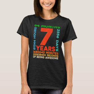 7. Geburtstag 7 Jahre Vintages Retro 84 Monate T-Shirt