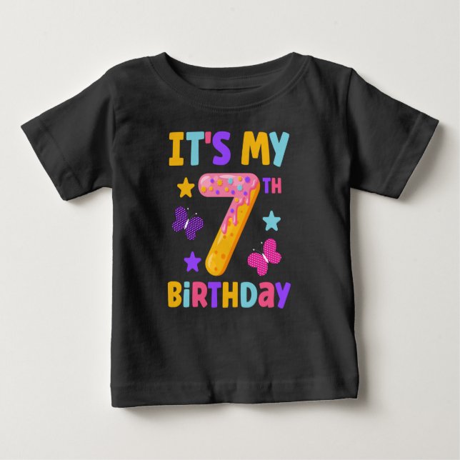 7. Geburtstag Baby T-shirt (Vorderseite)