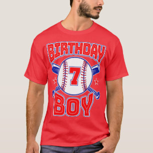7. Geburtstag Baseball Big Number Sieben 7 Jahre a T-Shirt