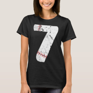 7. Geburtstag Baseball Big Number Sieben 7 Jahre a T-Shirt