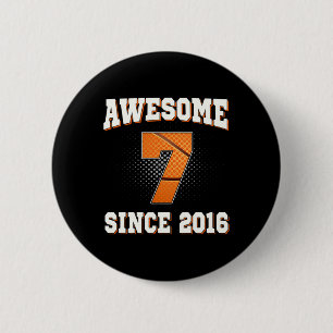 7. Geburtstag Basketball 7 Jahre Phantastisch seit Button