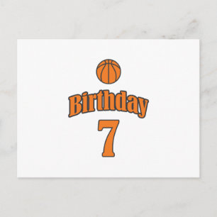 7. Geburtstag Basketball Funny Boy Girl Kinder Ges Postkarte