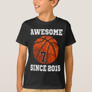 7. Geburtstag Basketball Spieler 7 Jahre Vintag T-Shirt