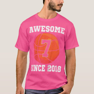 7. Geburtstag Basketball über 7 Jahre alter Sport T-Shirt