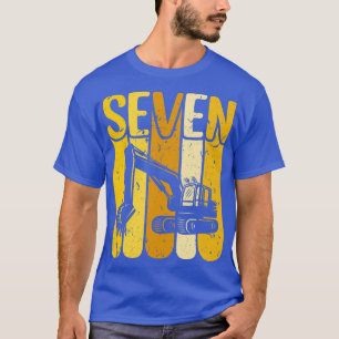 7. Geburtstag Bauwagen Bagger T-Shirt