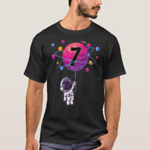 7. Geburtstag Boy Astronaut 7 Jahre alt Geburtstag T-Shirt