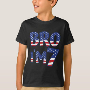 7. Geburtstag Boy Bro Ich bin 7 Jahre alt 4. Juli  T-Shirt