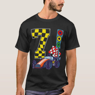 7. Geburtstag Boy Race Car Traffic Lights Racer 7  T-Shirt
