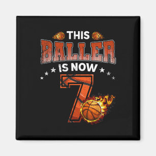 7. Geburtstag Boys Basketball Spieler Geschenke 7 Magnet