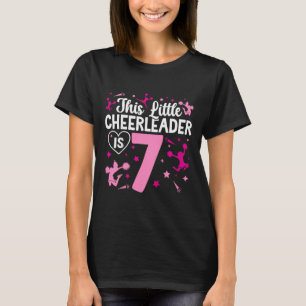 7. Geburtstag Cheerleading Mädchen Sieben Jahre al T-Shirt
