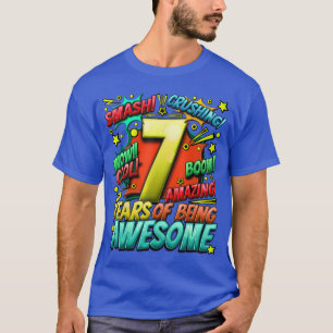 7. Geburtstag Comic-Stil Toll seit 2016 7 Jahre T-Shirt