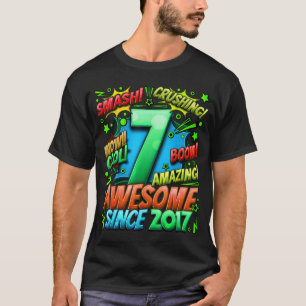 7. Geburtstag Comic-Stil Toll seit 2017 7 Jahre T-Shirt