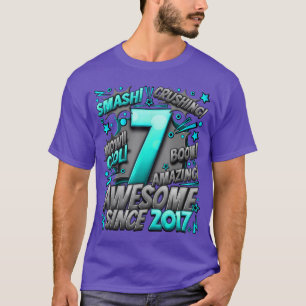 7. Geburtstag Comic-Stil Toll seit 2017 7 Jahre T-Shirt
