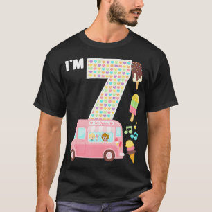7. Geburtstag Crew Eiscreme LKW I m 7 Tägliche Eis T-Shirt