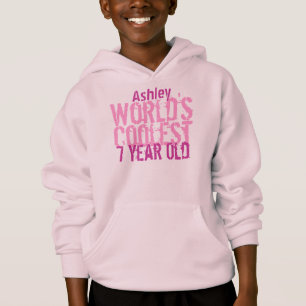 7. Geburtstag der Coolen 7-jährigen Rosa der Welt Hoodie