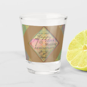 7. Geburtstag der Kupferhochzeit Schnapsglas