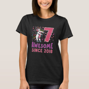 7. Geburtstag Einhorn Großartig Seit 2018 7 Jahre T-Shirt