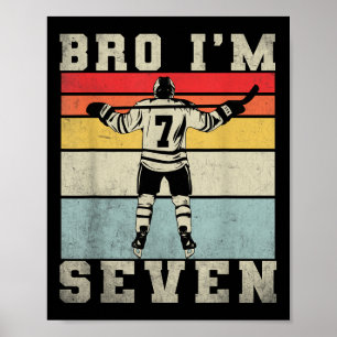 7. Geburtstag Eishockey Boy 7 Jahre Altes Hockey-S Poster