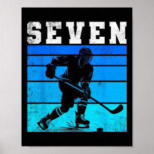 7. Geburtstag Eishockey Jungen Sieben Hockey Gebur Poster