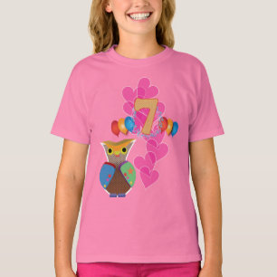 7. Geburtstag:: Eule T-Shirt