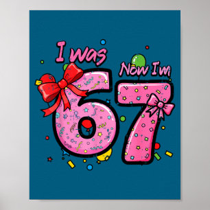 7. Geburtstag ich bin 6 jetzt bin ich 7 verbeuge m Poster