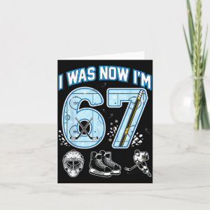 7. Geburtstag Ich war 6 Ich bin 7 Sechs Sieben 67 Karte