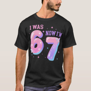 7. Geburtstag Ich war 6 jetzt bin ich 7 67 Groovy T-Shirt