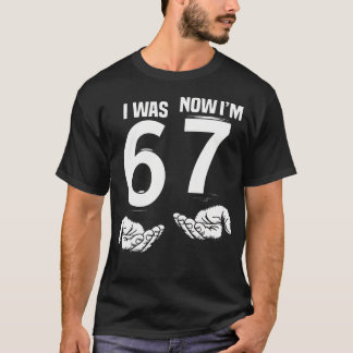 7. Geburtstag Ich war 6 jetzt bin ich 7 67 Lustig T-Shirt