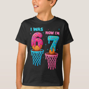 7. Geburtstag Ich war 6 jetzt bin ich 7 67 Meme Lu T-Shirt