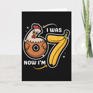 7. Geburtstag Ich war 6, jetzt bin ich 7 Huhn Nana Karte
