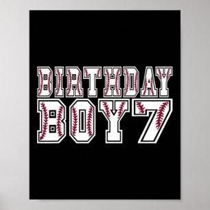 7. Geburtstag Junge 7 Jahre Alt Verkauf Thema Lieb Poster
