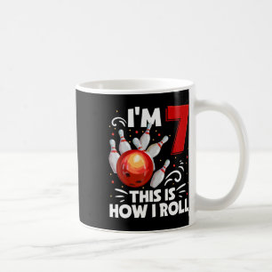 7. Geburtstag Junge Bowling So Roll ich 7 Jahre Kaffeetasse
