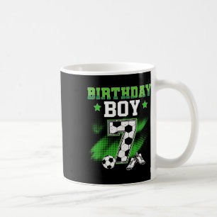 7. Geburtstag Junge Fußball 7 Jahre alter Sport 7  Kaffeetasse