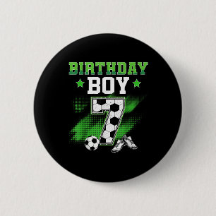 7. Geburtstag Junge Fußball 7 Jahre Sport 7 Jahre Button