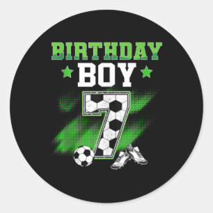 7. Geburtstag Junge Fußball 7 Jahre Sport 7 Jahre Runder Aufkleber