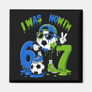 7. Geburtstag Junge Fußball Eis Drip 7 Jahre alt Magnet
