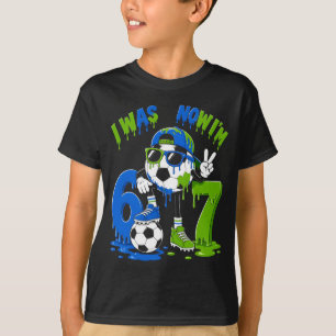 7. Geburtstag Junge Fußball Eis Drip 7 Jahre alt T-Shirt