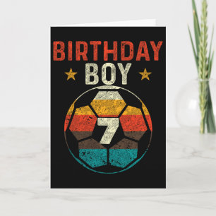 7. Geburtstag Junge Fußballfan 7 Jahre Alt Geburts Karte