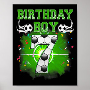 7. Geburtstag Junge Ich war 6 jetzt bin ich 7 Jahr Poster